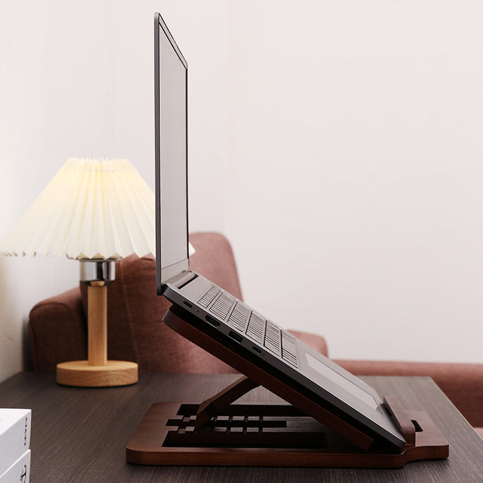 Notebook Stand Bamboo Foldable Portable Cooler Pad